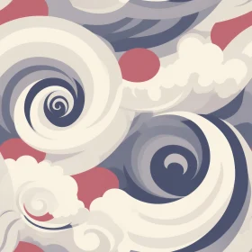 Japanese Clouds Seamless Pattern | Traditional Style