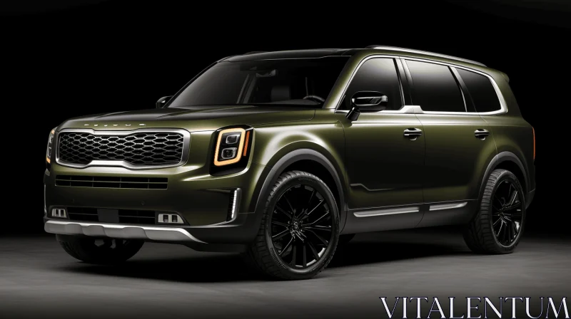2022 Kia Telluride: Captivating Hyperrealism in Darkness AI Image