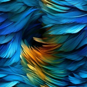 Blue and Green Feather Swirl Pattern