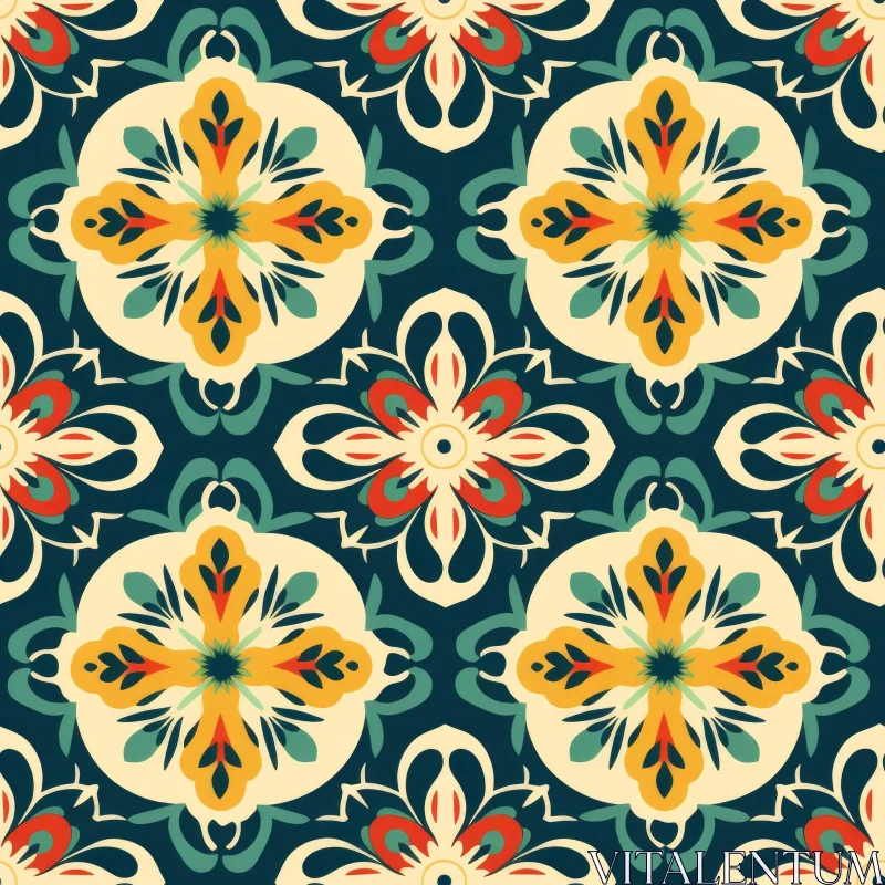 Colorful Moroccan Tiles Pattern - Home & Office Decor
