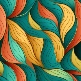 Colorful Waves Geometric Pattern