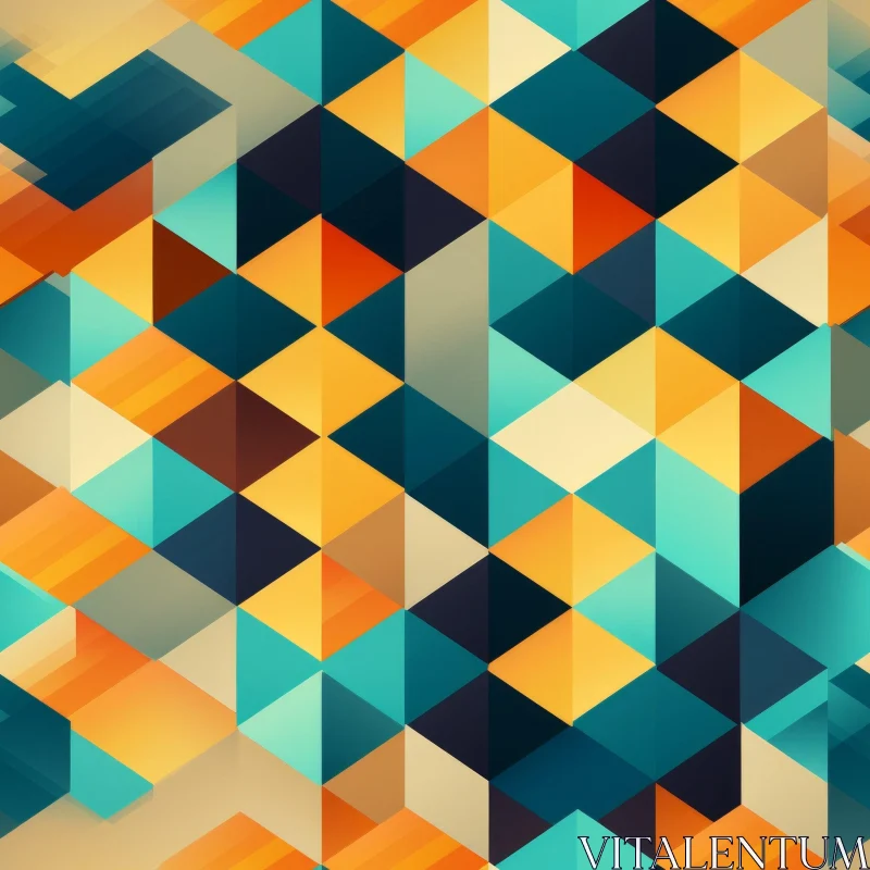 Interlocking Triangle Gradient Pattern AI Image