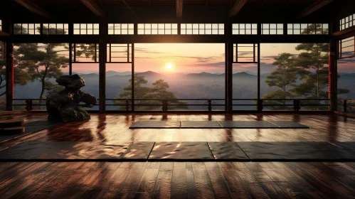 Japanese Martial Arts Dojo Landscape