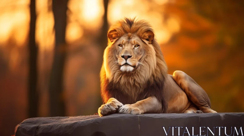 AI ART Majestic Lion in the Wild