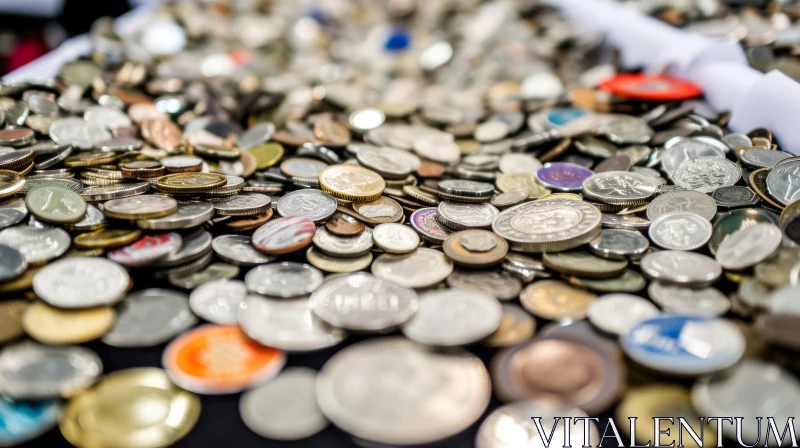 Captivating Collection of Coins from Different Countries AI Image