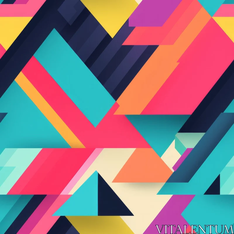 AI ART Colorful Geometric Abstraction Artwork