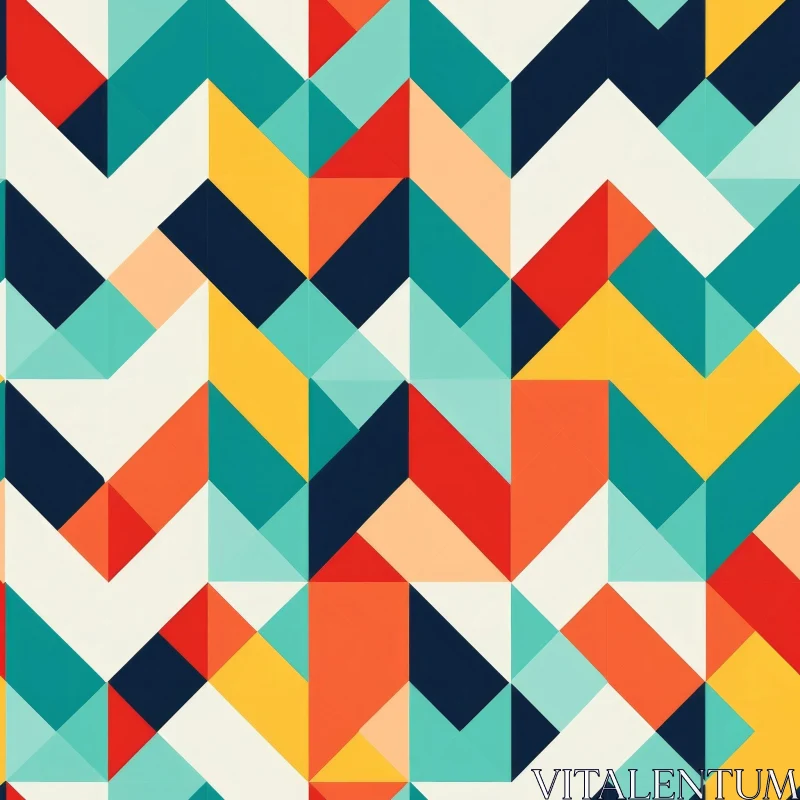 Colorful Geometric Pattern - Eye-catching Design Element AI Image