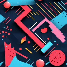 Colorful Geometric Pattern for Websites and Fabric Prints