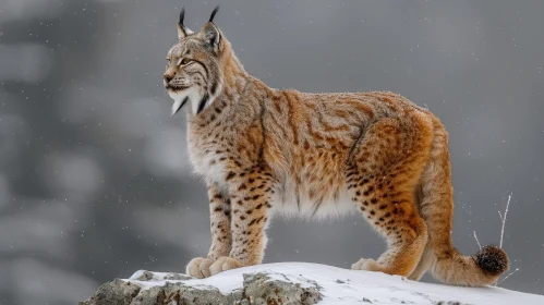 Majestic Lynx in Winter Snow | Wildlife Photography