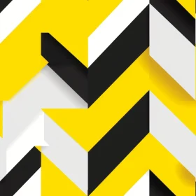 Modern Geometric Pattern - Yellow and Black Stripes