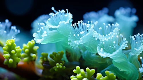 Underwater Plants and Corals Close-Up