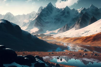 Breathtaking Mountain and Water Artwork | Sci-fi Landscapes