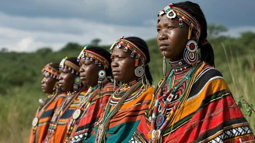 Colorful African Women in Traditional Clothing
