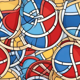 Colorful Cartoon Turtles Seamless Pattern
