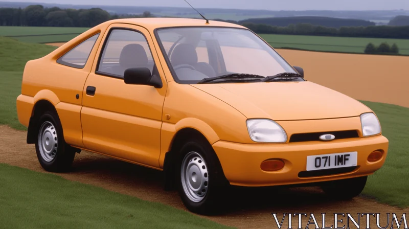 Ford Aspire 97 Image in Light Orange and Dark Amber - Young British Artists AI Image