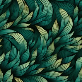 Green and Yellow Leaves Seamless Pattern