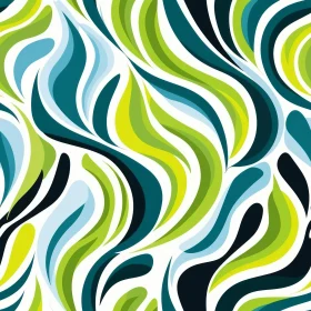 Interlocking Green Blue White Vector Pattern