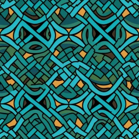 Intricate Celtic Knots Pattern on Black Background