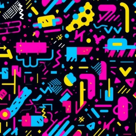 Bright Geometric Shapes Seamless Pattern