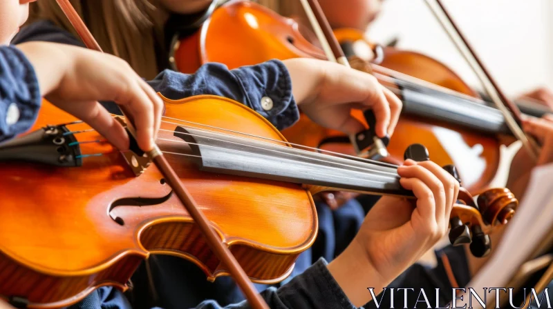 AI ART Captivating Image of Children Playing Violin