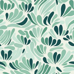 Green Floral Seamless Vector Pattern