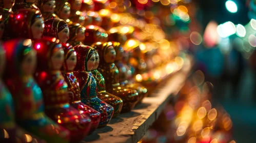 Traditional Russian Nesting Dolls: A Captivating Close-Up