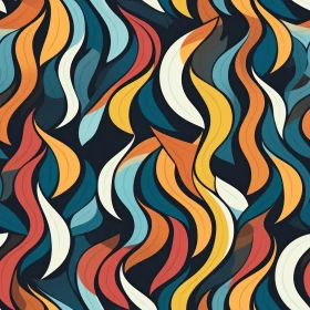 Colorful Waves Seamless Pattern - Dynamic Design Element