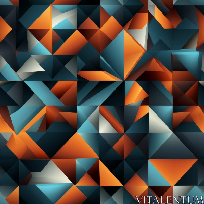 Harmonious Geometric Triangle Pattern AI Image