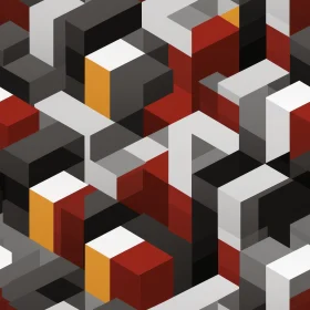 Interlocking Cubes Geometric Pattern
