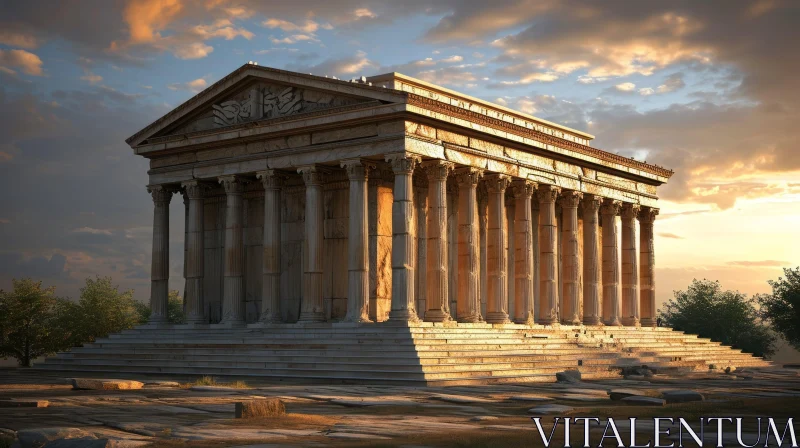 Majestic Ancient Greek Temple: A Symbol of Myth and Grandeur AI Image