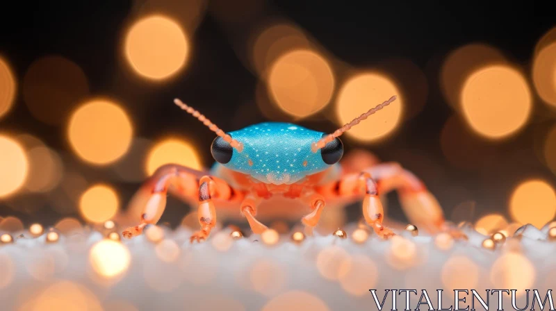 Colorful Insect Close-Up Photo AI Image