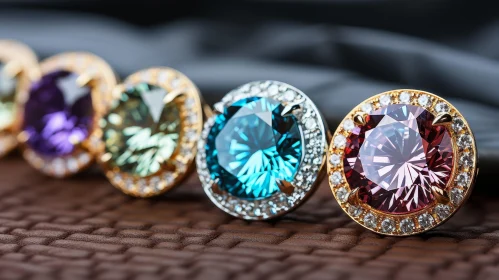 Exquisite Gold Rings with Colorful Gemstones