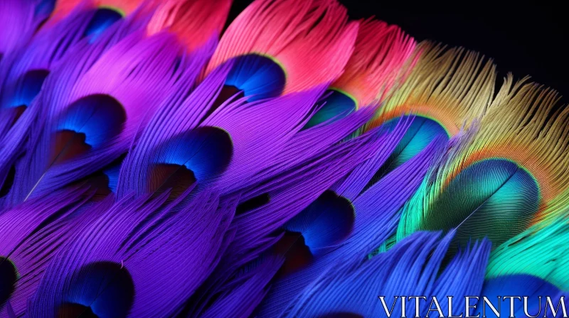 AI ART Exquisite Peacock Feathers: A Colorful Close-Up