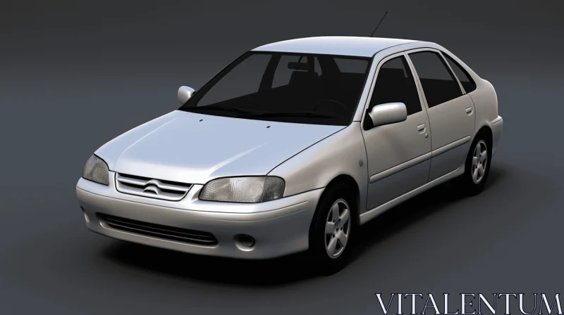3D Vehicle Model on Gray Background | Traditional Chinese Motifs AI Image