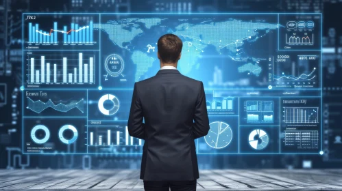 Captivating Digital Screen in Modern Office - Business Technology