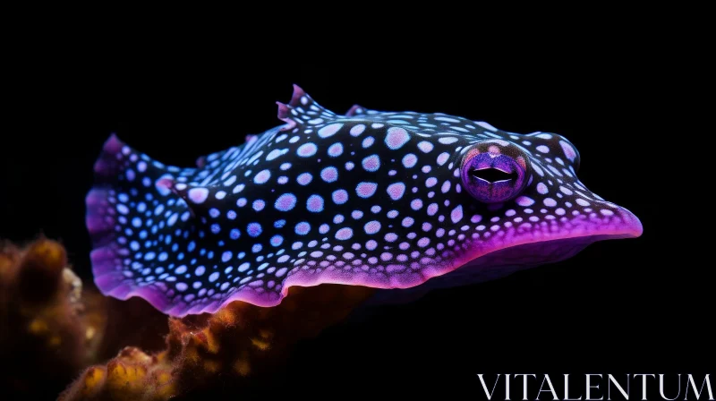 Colorful Sea Slug on Coral AI Image