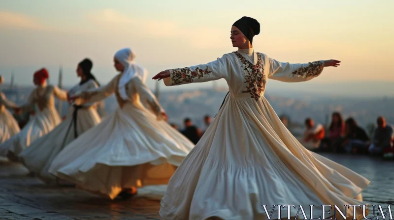 AI ART Enchanting Sufi Whirling Dance at Sunset