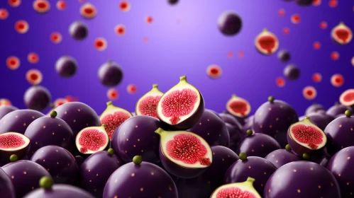 Fresh Fig 3D Rendering for Food Advertising