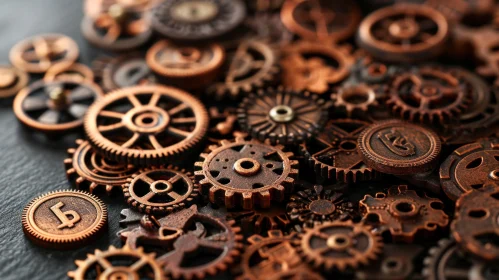Steampunk Gears: A Captivating Close-up