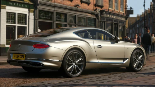 Stylish Silver Bentley Continental GT in Urban Setting