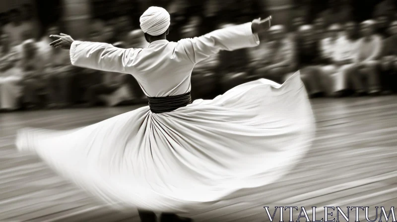Captivating Sufi Whirling Dance: A Moment of Spiritual Grace AI Image