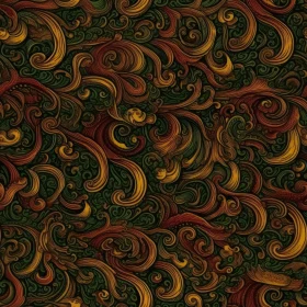 Vintage Floral Swirling Vines Pattern