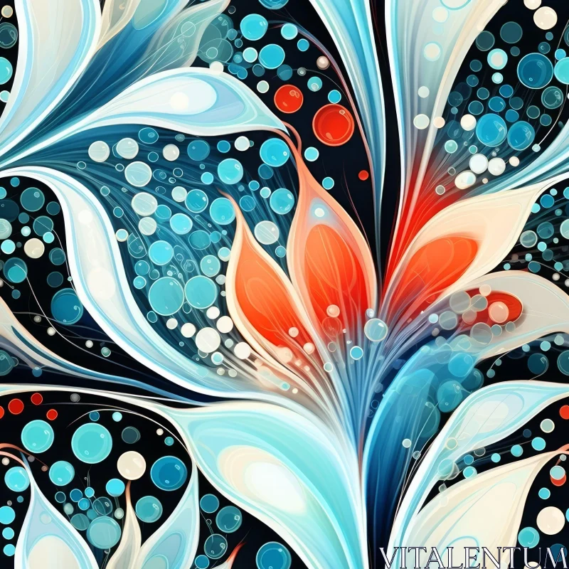Abstract Floral Art with Vibrant Colors AI Image