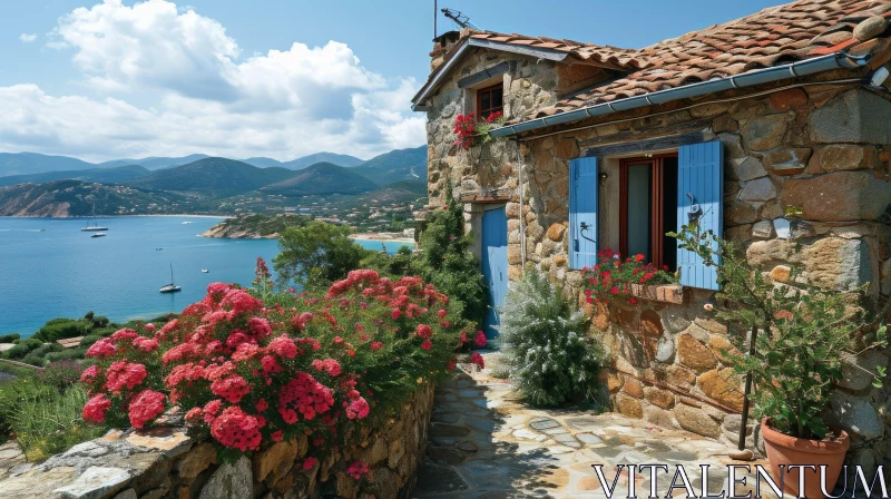 Captivating Stone House with Sea View | Charming Architecture AI Image