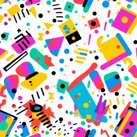 Colorful Geometric Shapes Pattern for Backgrounds and Prints