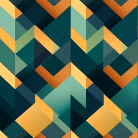 Elegant Geometric Pattern in Blue and Green