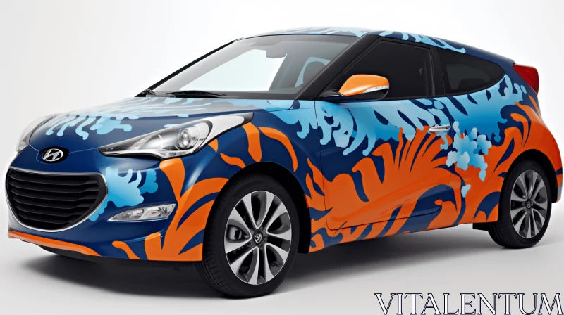 Colorful Floral Designs on Hyundai's Newest Model | Pop Art Inspired AI Image