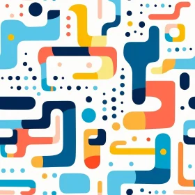 Colorful Shapes Seamless Vector Pattern | Fun and Energetic Design