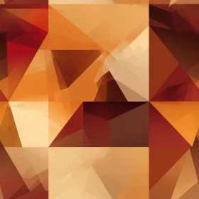 Intricate Abstract Geometric Pattern with Brown, Orange, and Yellow Triangles