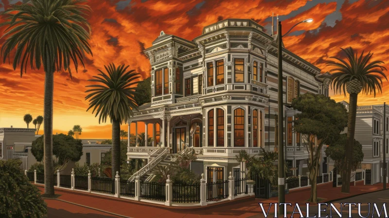 Stunning Victorian-Style House Painting | Captivating Architecture AI Image